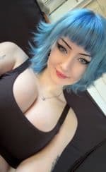 Blue #1 big titty goth gf on OF avatar